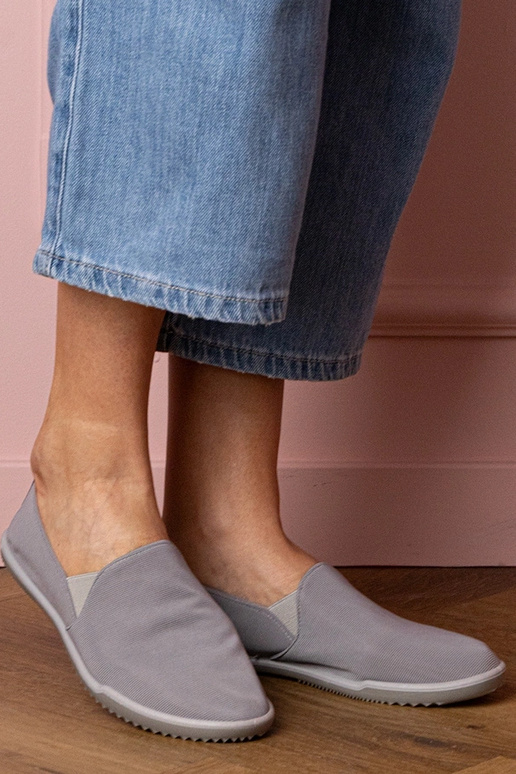 Szare damskie wsuwane tenisówki Kendi Szare damskie wsuwane tenisówki Kendi