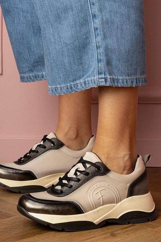 Szare sportowe sneakersy damskie Wener Szare sportowe sneakersy damskie Wener