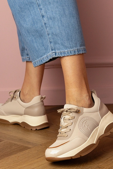 Beżowe sportowe sneakersy damskie Wener 2