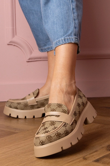 Brązowe mokasyny damskie z... 2