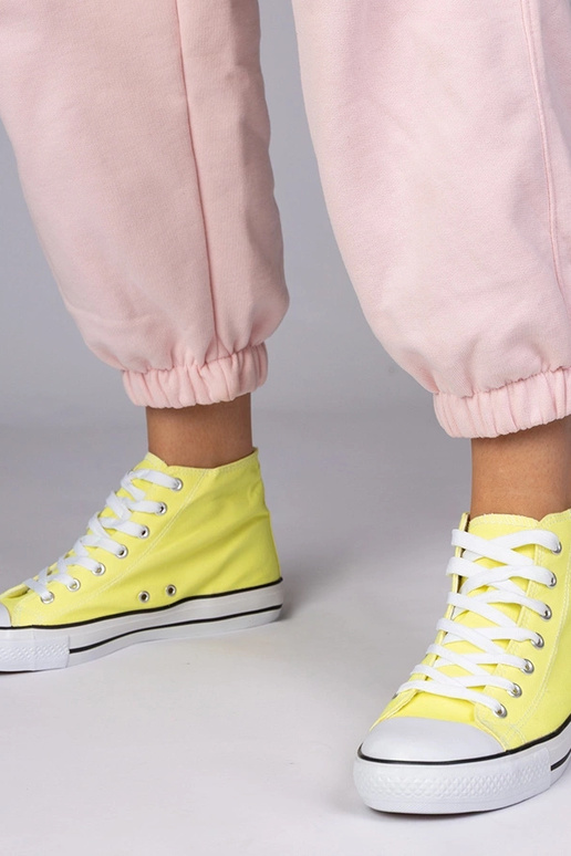 Żółte klasyczne trampki za kostkę Kattin