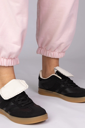 Czarne sneakersy trampki damskie sportowe Lukka