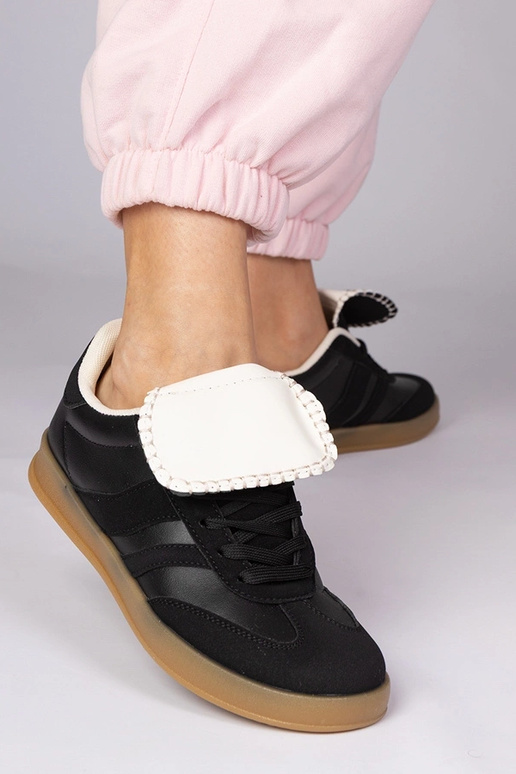 Czarne sneakersy trampki damskie...