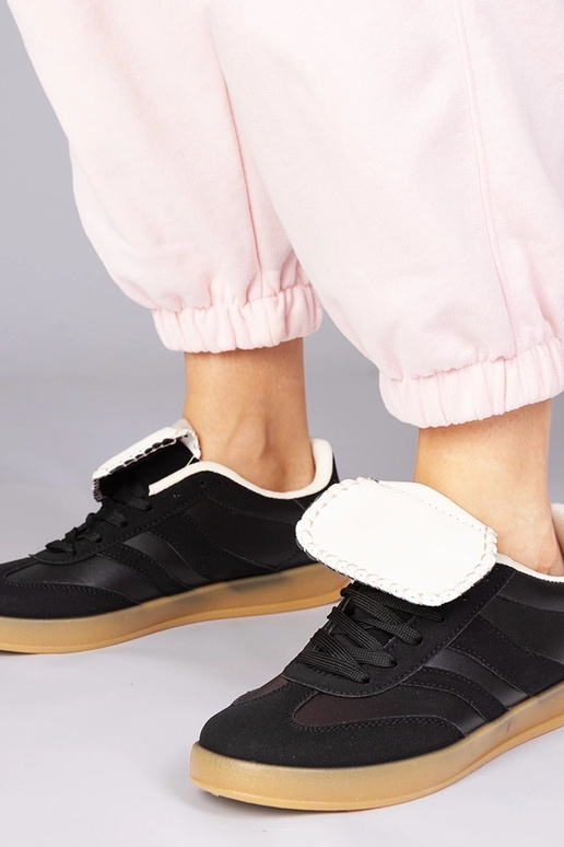 Czarne sneakersy trampki damskie...