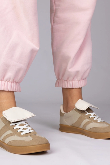 Beżowe sneakersy trampki damskie sportowe Lukka