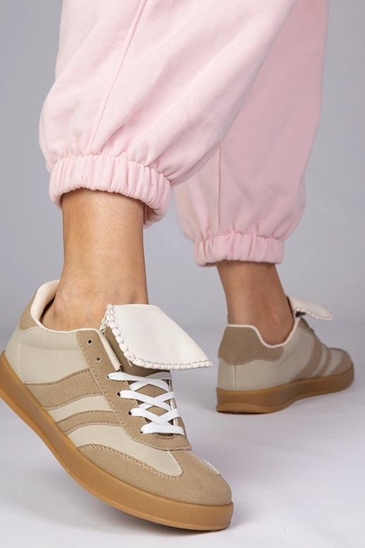 Beżowe sneakersy trampki damskie...
