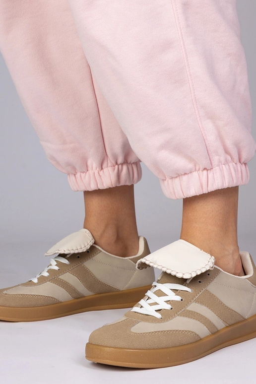 Beżowe sneakersy trampki damskie...