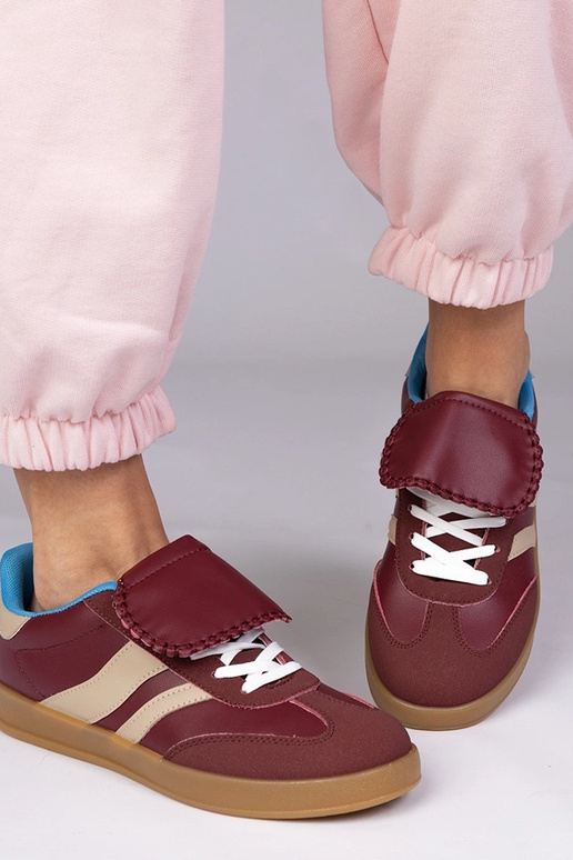 Bordowe sneakersy trampki damskie...