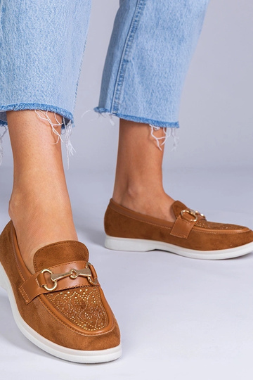 Brązowe mokasyny z...