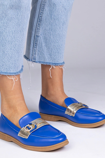 Niebieskie mokasyny z... 2