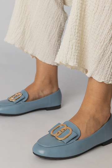Niebieskie mokasyny damskie...