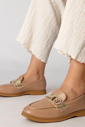 Kremowe mokasyny z ekoskóry... 2