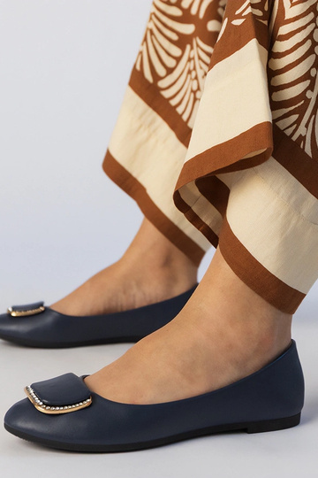 Granatowe balerinki damskie...