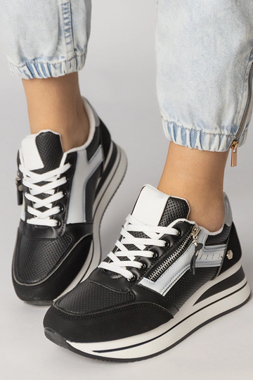 Czarne sneakersy sportowe... 2