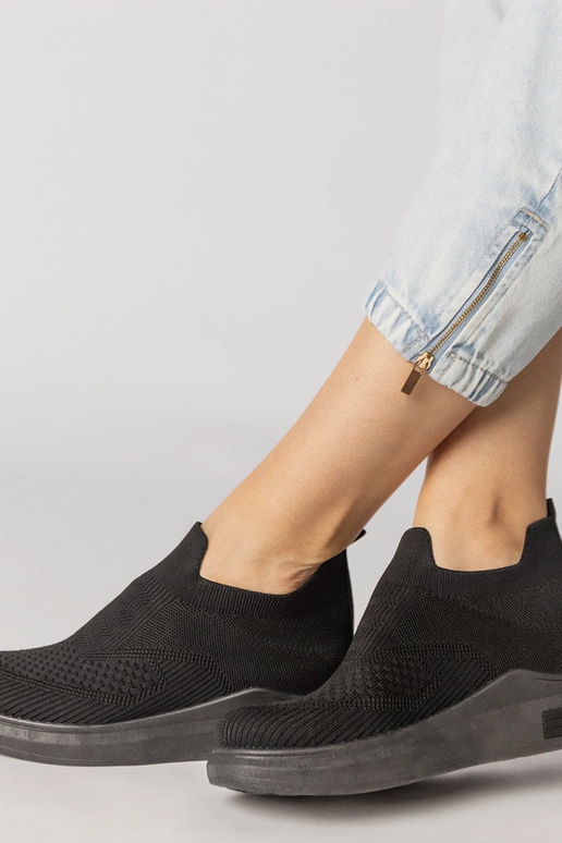 Czarne sneakersy skarpetkowe wsuwane...