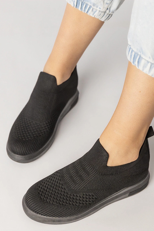 Czarne sneakersy skarpetkowe wsuwane...