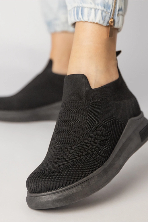 Czarne sneakersy skarpetkowe wsuwane...