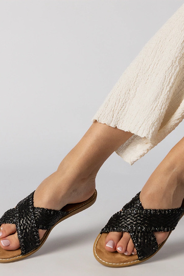 Czarne klapki damskie...