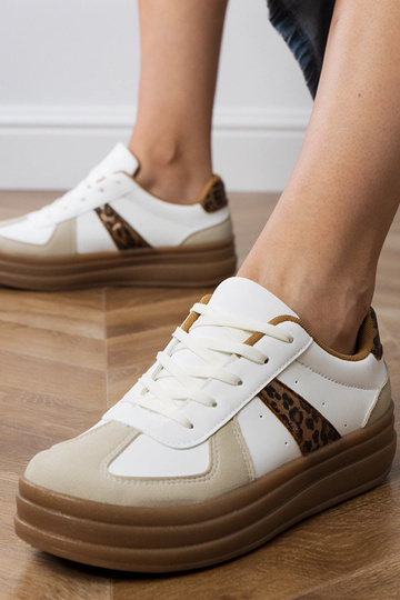 Panterkowe sneakersy damskie na platformie Serila 2