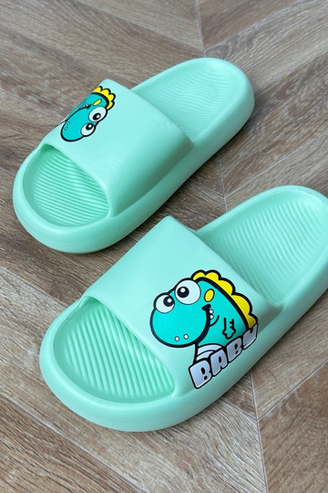 Zielone klapki dziecięce z... 2