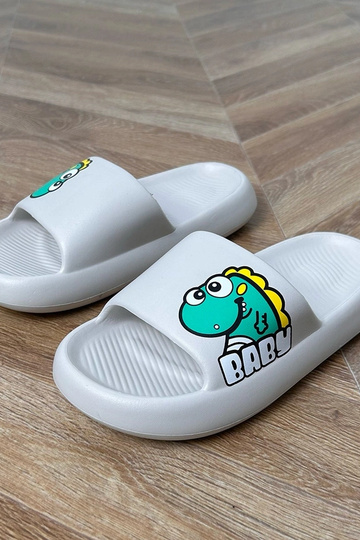 Szare klapki dziecięce z...