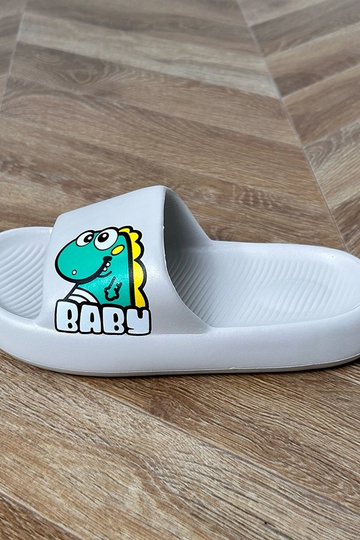 Szare klapki dziecięce z... 2