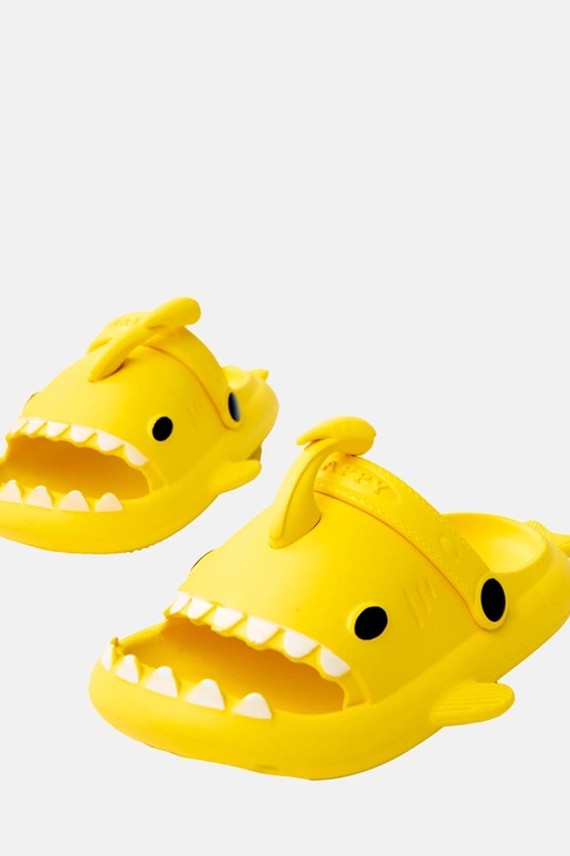 Żółte klapki dziecięce z motywem...