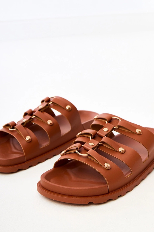 Brązowe klapki rzymskie z ćwiekami... Brązowe klapki rzymskie z ćwiekami...