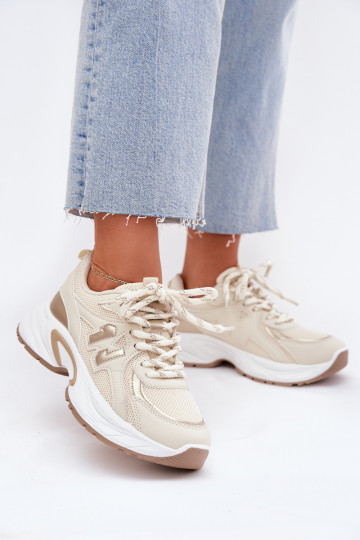 Women's Sneakers On A Chunky Sole Beige Davira 2