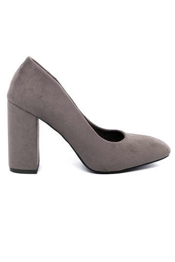 of suede High heels on the...