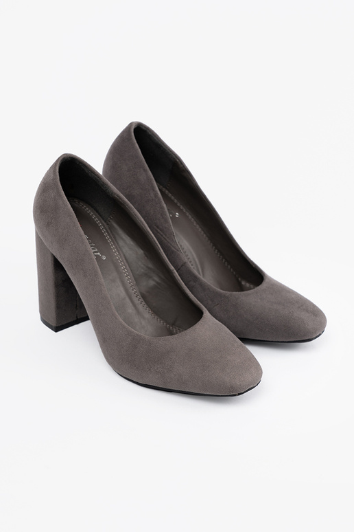 of suede High heels on the heel gray