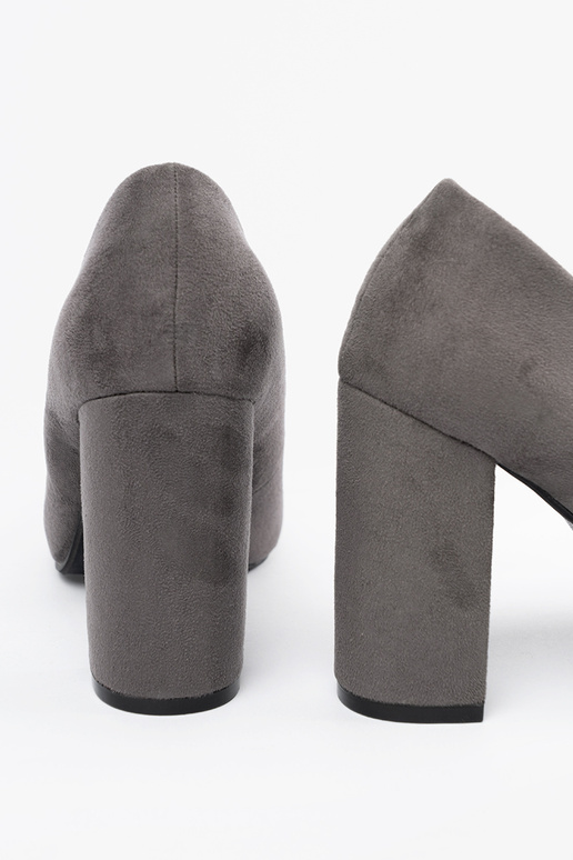 of suede High heels on the heel gray