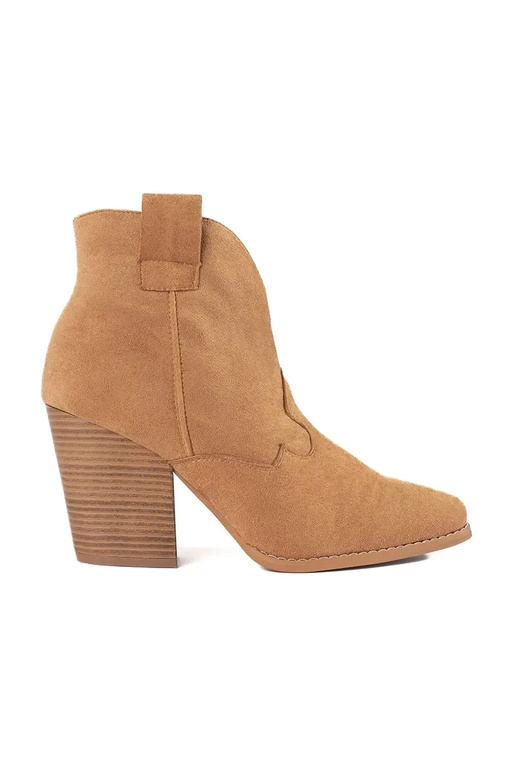 suede CoInboy style boots Inith heels suede CoInboy style boots Inith heels