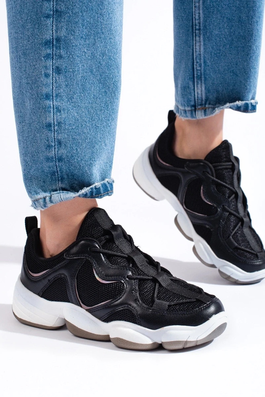 black Sneakers model shoes Shelovet