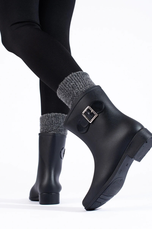 black rubber boots  Shelovet