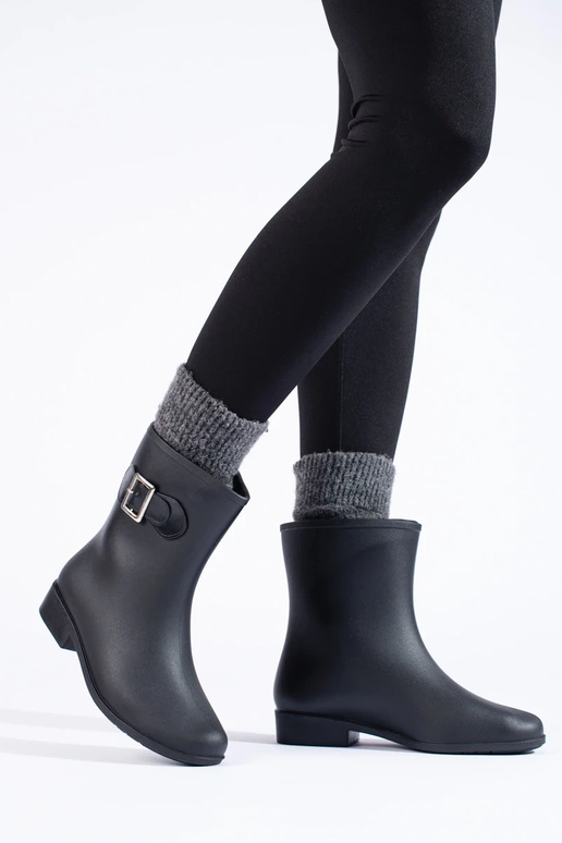 black rubber boots  Shelovet