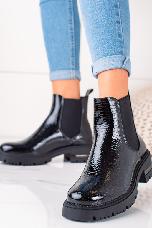 black stylish shoes SERGIO LEONE