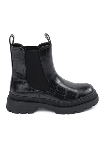 black Chelsea boots