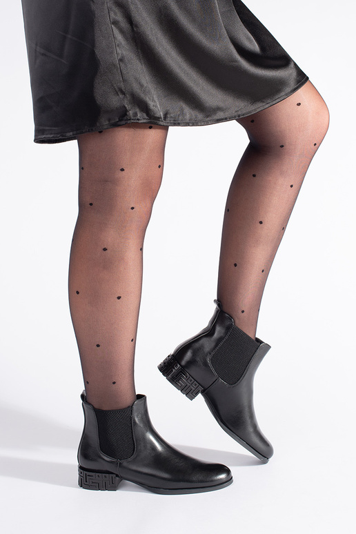 black Chelsea boots Inith a...