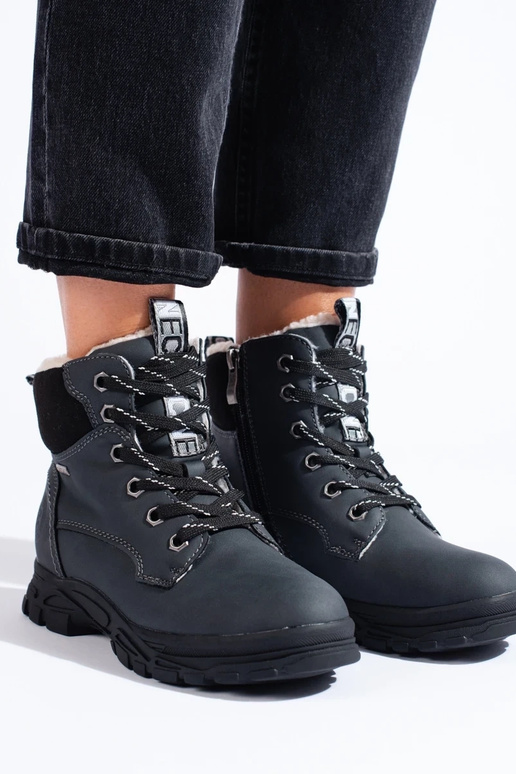 Sportowe traperki damskie czarne