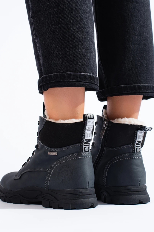 Sportowe traperki damskie czarne