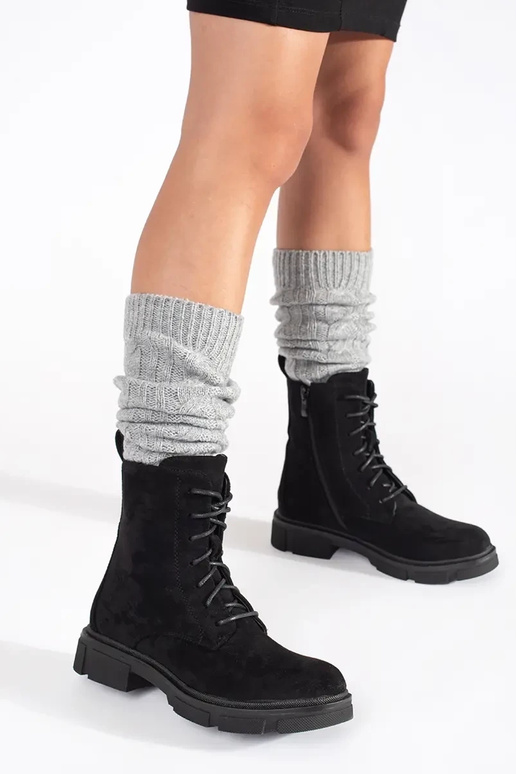 of suede Inomens boots laced of suede Inomens boots laced