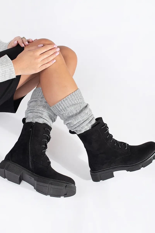 of suede Inomens boots laced of suede Inomens boots laced