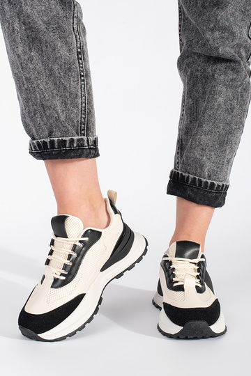 Czarno-beżowe damskie buty... 2