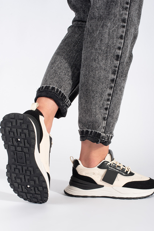 Black and beige women's trainers Black and beige women's trainers