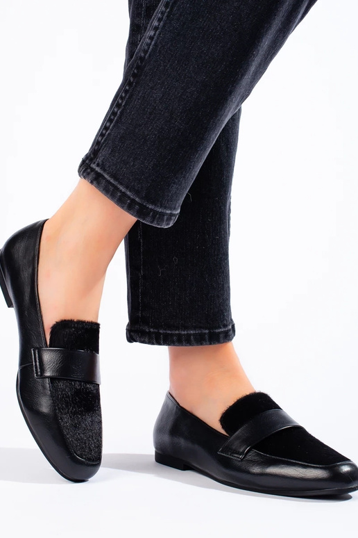 black Women's boots with fur Shelovet