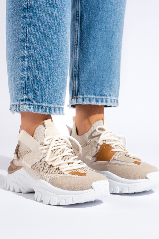 with laces Sneakers model shoes...