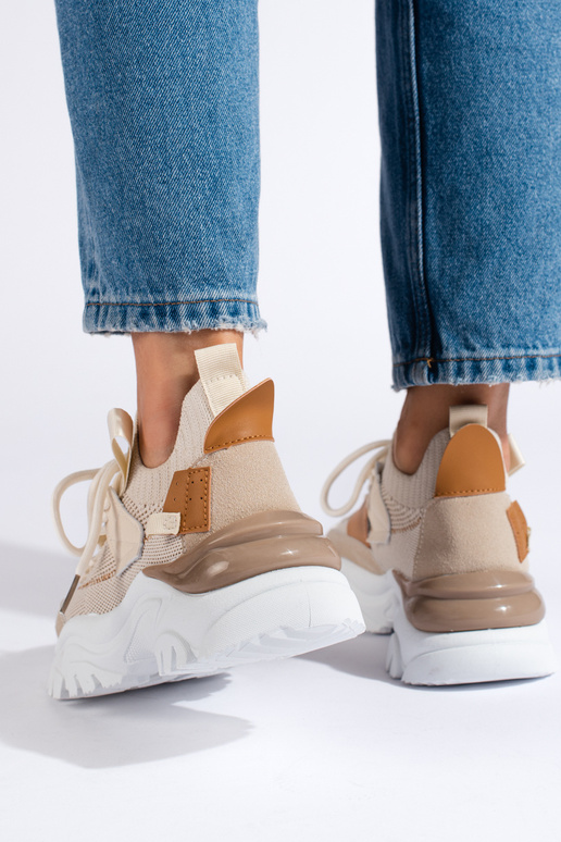 with laces Sneakers model shoes...