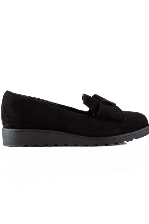 of suede shoes with bow