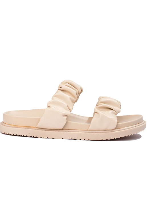 Beige Slippers with buckles